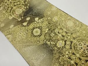 道長取に華文・花唐草模様織出し袋帯